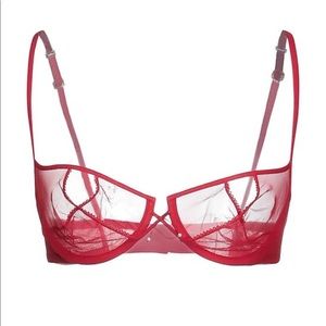NWT La Perla Red Underwire Bra - 32C